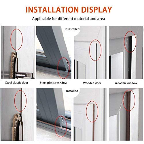 Image of D Shaped (Brown) Self-Adhesive EPDM Doors and Windows Foam Seal Strip Soundproofing Collision Avoidance Rubber Weatherstrip 6 Meter (2 x 3 M = 6 Meter)