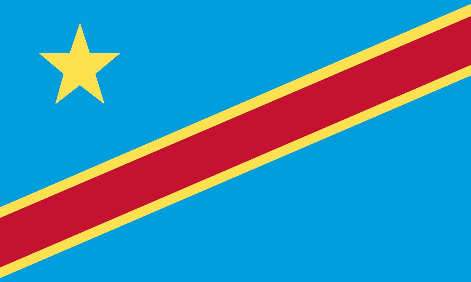 Valley Forge Flag 2-Foot by 3-Foot Nylon Congo Democratic Republic Flag