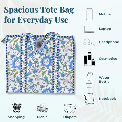 Bolso tote acolchado grande para mujer miniatura 5