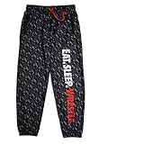 ChalkTalkSPORTS Wrestling Lounge Pants | Eat Sleep Wrestle | Adult X-Large Black