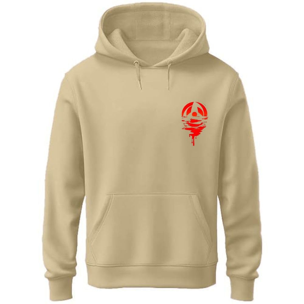 Men’s Anime Printed Hoodie Beige | Premium Fleece Hooded Sweatshirt | Winter Wear Pullover Hoodie for Boys & Men-image-46