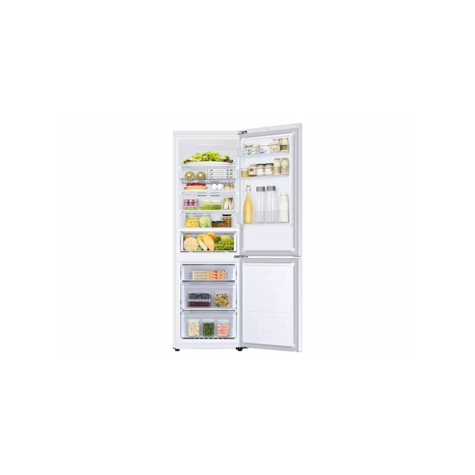 Samsung Kühlschrank mit IA, 185 cm, Weinregal 344 l, E-Klasse, Weiß, RB34C672EWW/EF