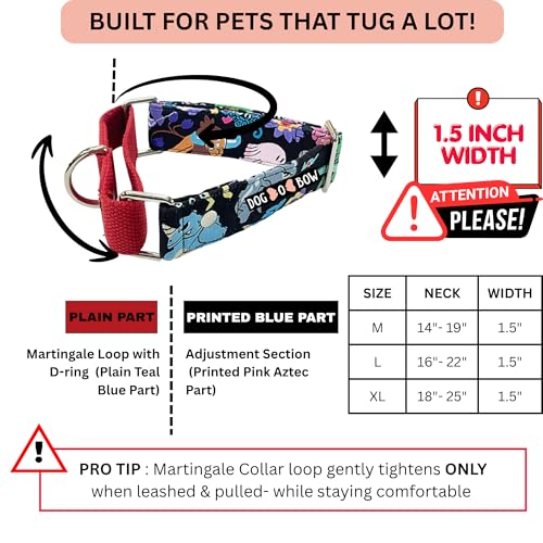 Image of Dog-O-Bow Pokemon Print Martingale Dog Collar, Durable, Comfortable & Adjustable Training Collar (M)