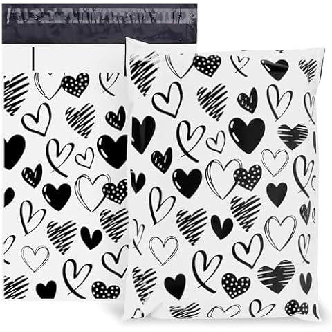 100 Pcs Valentine's Day Poly Mailers Cover