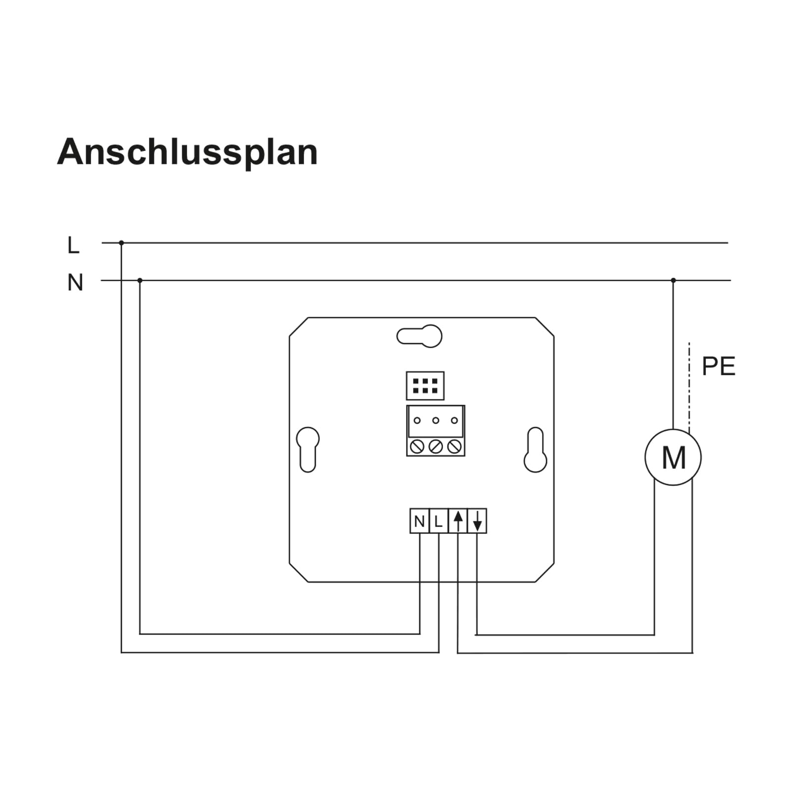 Nobily Matter Rolladenschalter ZSM Home Smart Home Rolladensteuerung (50x50mm), Sprachsteuerung, kompatibel und steuerbar mit Apple HomeKit, Alexa und Google Home - Made in Germany