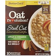 Better Oats Steelcut Oats with Flax, Apple and Cinnamon, 12.3 Ounce