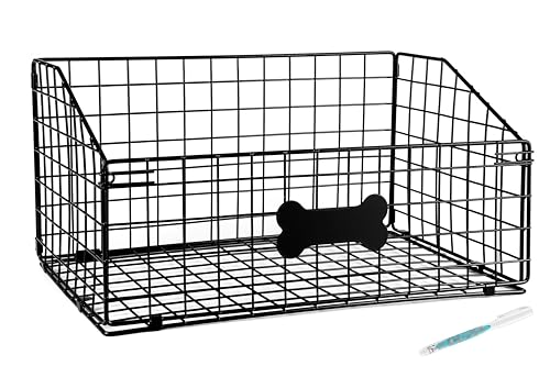 APITOS Panier indestructible pour chien – Boîte à jouet en métal pour salon – Panier de rangement pour nourriture