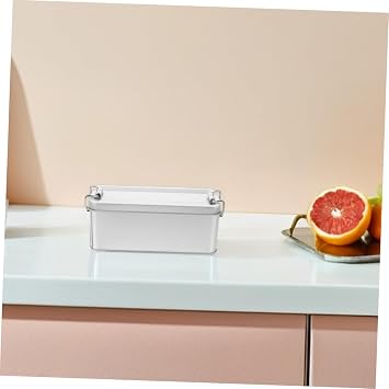 2pcs Box Rectangular Tinplate Box Cookie Boxes Crackers Tin Metal Biscuit Tin Empty Cans Containers Cookies Jar Containers with Lids Tinplate Silver