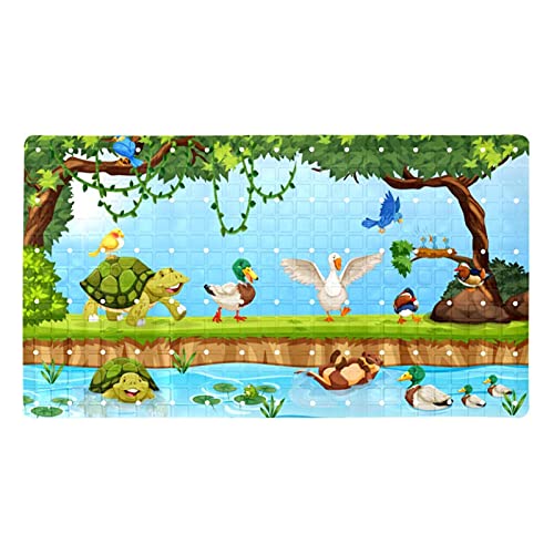 Tapis de bain antidérapant 40x70 cm avec ventouses et trous de drainage pour la douche