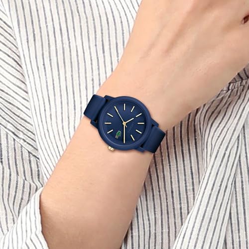 Lacoste Orologio Analogico al Quarzo da Donna Collezione LACOSTE.12.12 con Cinturino in Silicone Blu Navy - 2001271 - Immagine 3