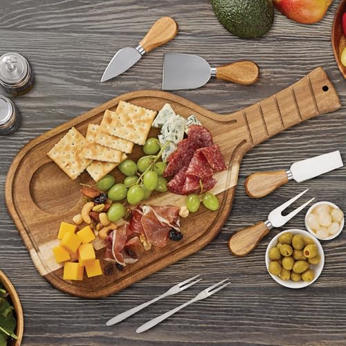 Tabla para choripán madera acacia con asa 42.9x21.3x1.9 cm miniatura 2