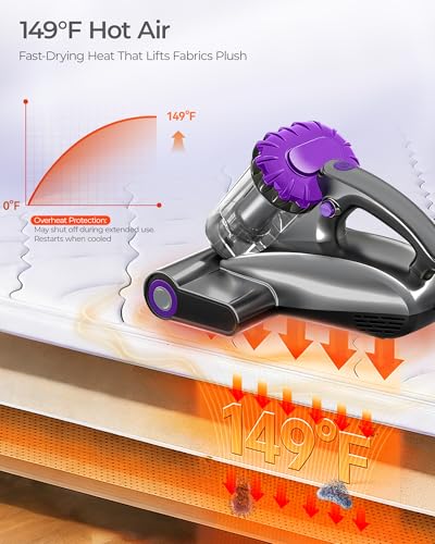Image of Mayking Mattress Vacuum Cleaner with UV-C for Bed Deep Clean, Model MV02