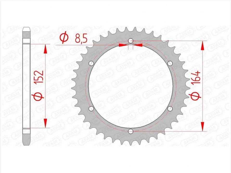 Afam piñón para Yamaha 350 Warrior Quad 1989-2004 12502-40 paso 520 40 dts Nuevo