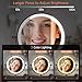 5000mAh Rechargeable Wall Mounted Lighted Makeup Vanity Mirror Double Sided 1X 30X Magnifying Bathroom Mirror, 3 Color Lighting, Touch Dimming, Extended Arm 360 Rotation Light up Mirror Antique Bronze