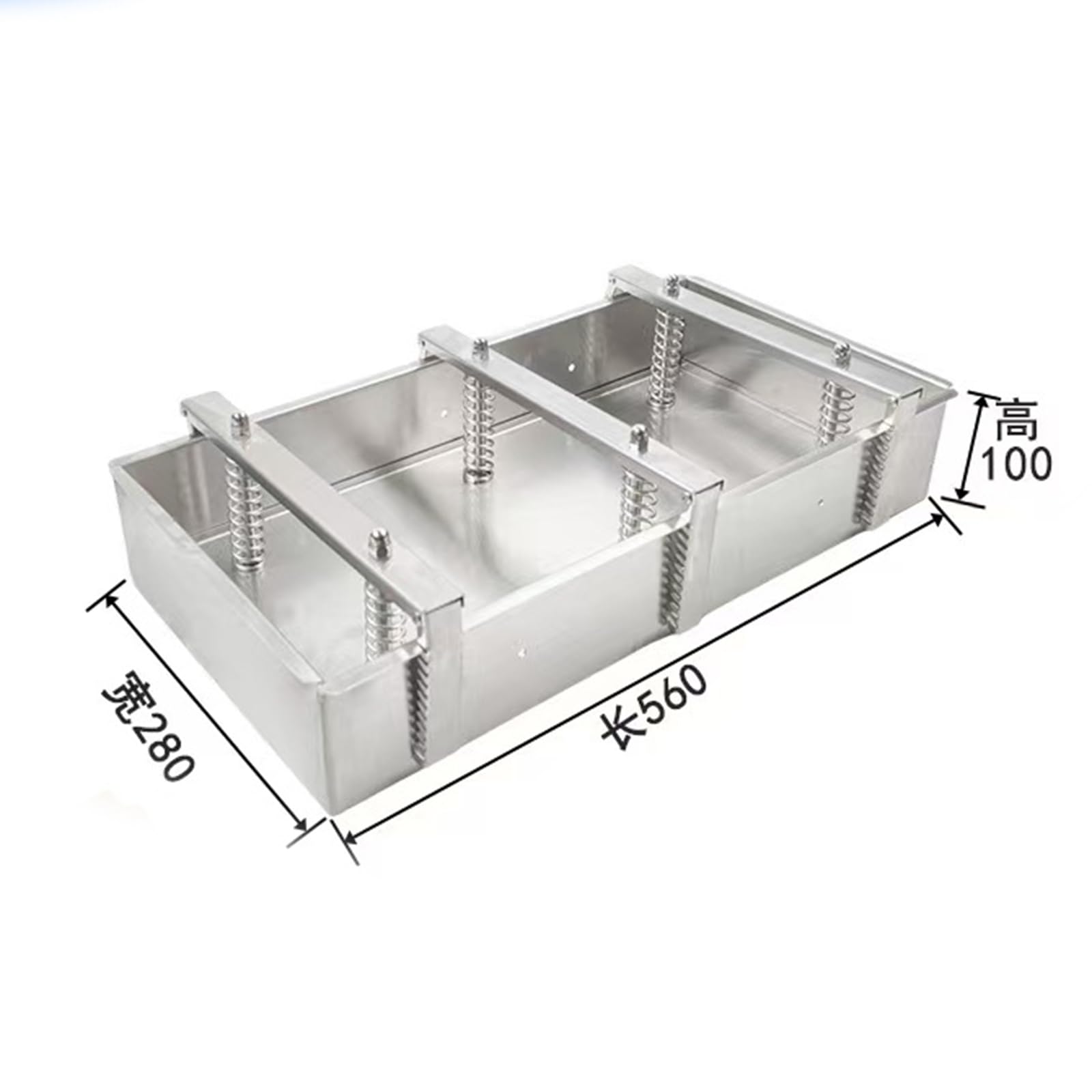 Prensa de carne de acero inoxidable con resorte, moldes rectangulares para sándwiches caseros, fabricación de bloques de carne de res, preparación de comidas para barbacoa