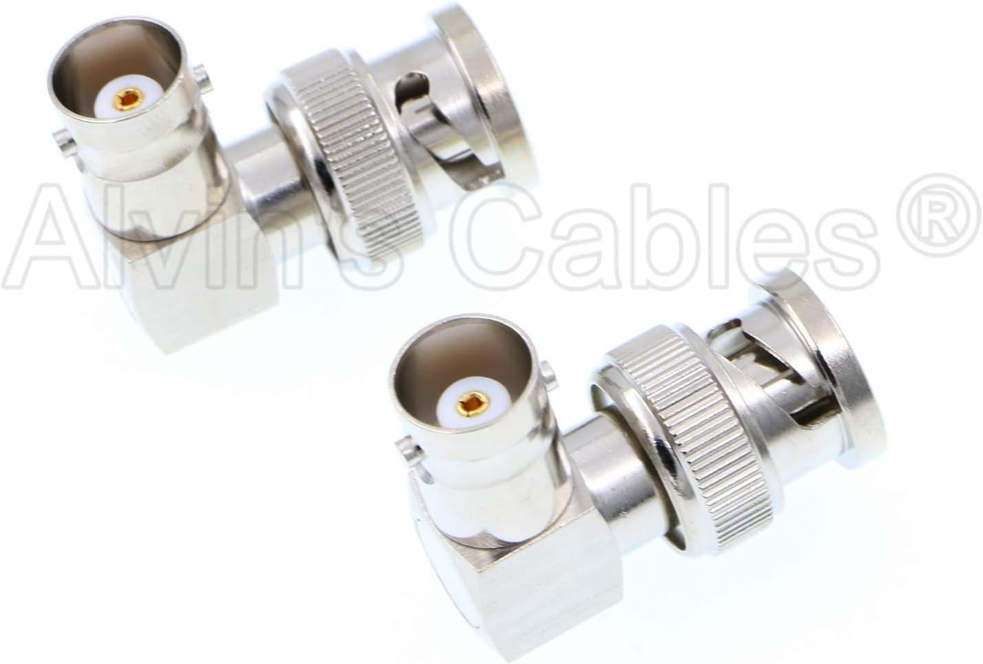 Alvin's Cables 12G HD SDI BNC Coaxial Cable 50CM Black & Right Angle BNC Concerter Connectors Bundle : Electronics