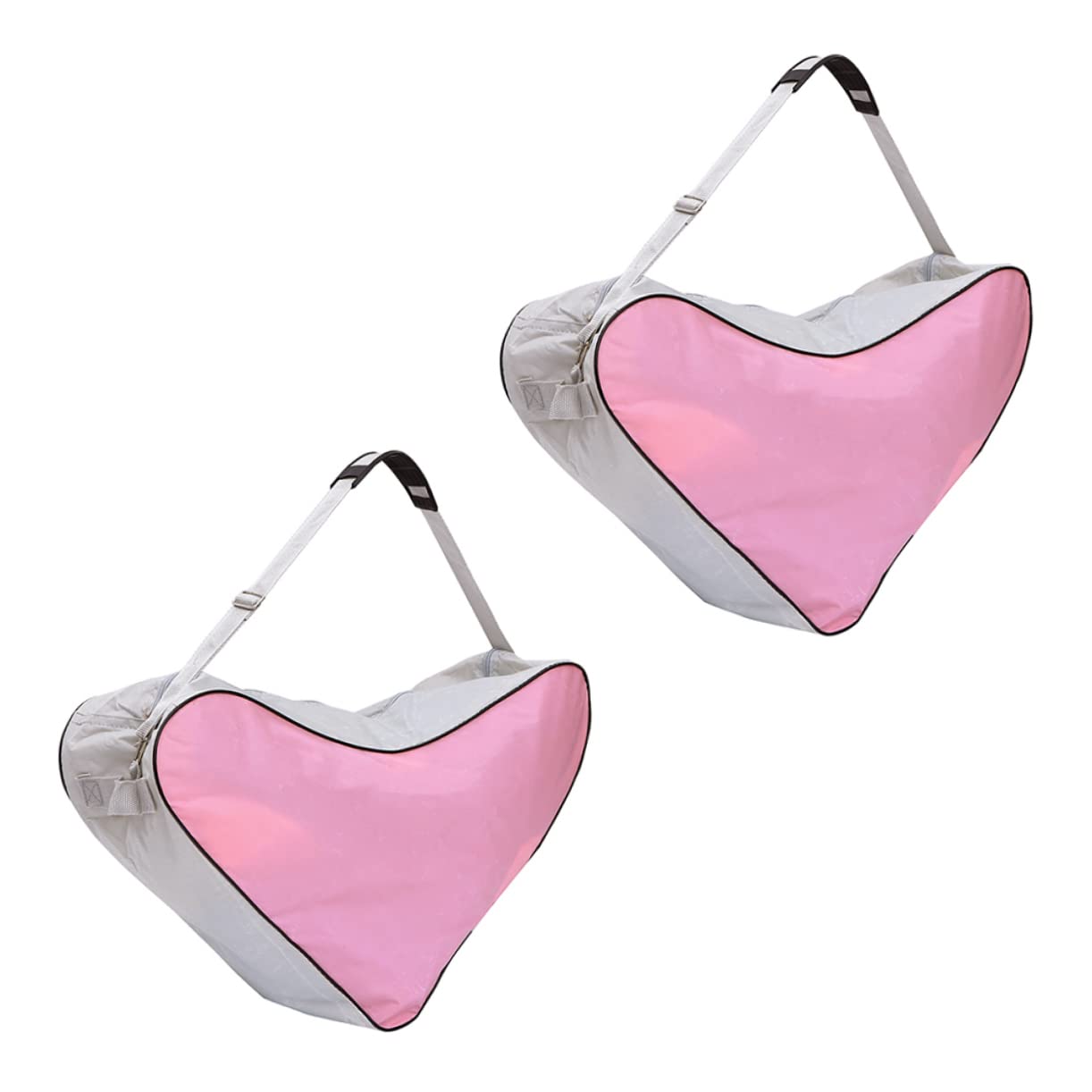 Milisten Borsa per Pattini Triangolare Rosa in Oxford 2 Pezzi | Pouch Riutilizzabile, Design Portatile e Facile da Pulire, per Inline Skates Shoes e Roller Skates