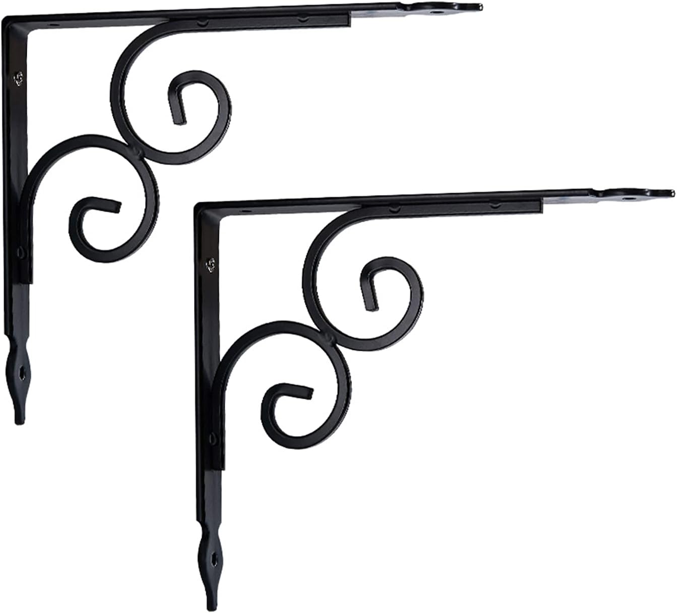 Shelf Brackets,Shelf Support Peg,Wall Brackets，Bracket, Shelf Brackets,Wall Mounted Shelf Corner Brace, 2pcs Shelve Brackets Black, 90 Degree Right angle Shelf Brackets, Metal Floating Shelving Bracke