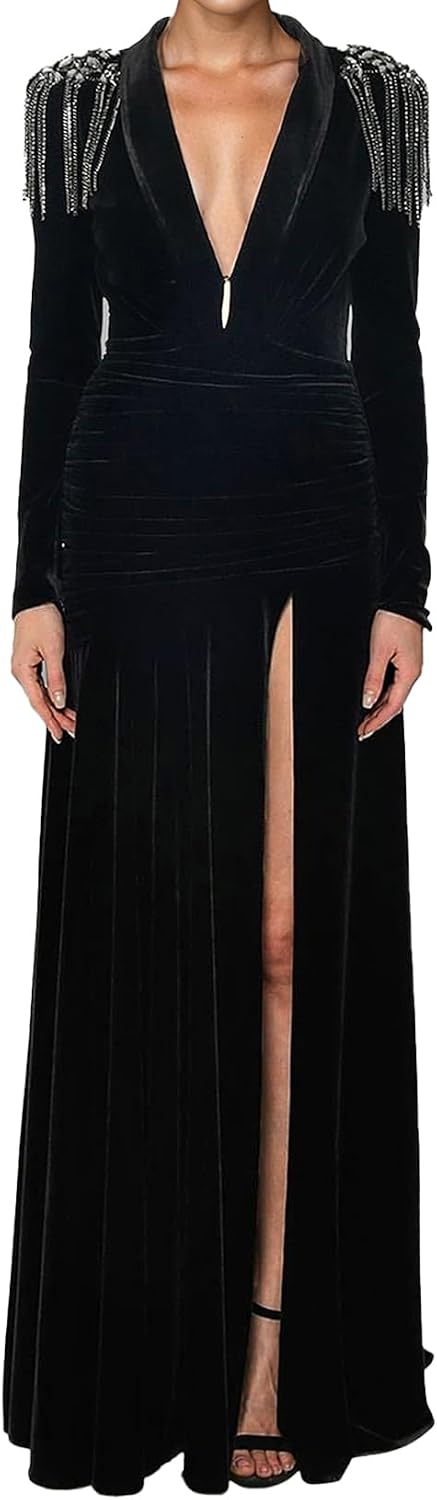 BELLA BARNETT Black Velvet Dress for Women