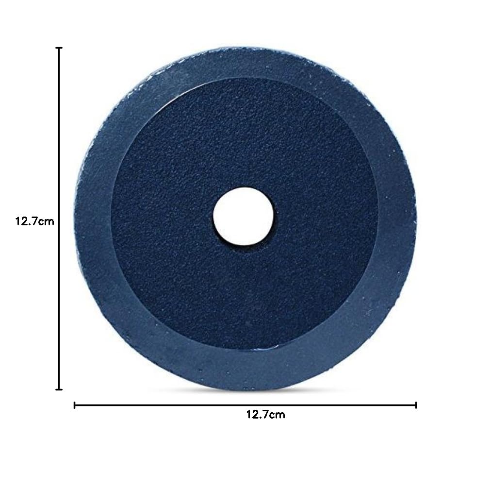 Disco de lijado y molienda de fibra de resina de circonita negra, grano 80, 12,7 cm x 2,2 cm, paquete de 25