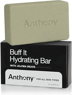 Men's Buff It Hydrating Soap Bar, 5 Oz - Enriched with Jojoba Beads, Aloe Extract, Avocado & Coconut Oils for Hydrating & Nourishing Body Skin