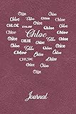chloe leather purse  Personalized Journal - Chloe: Rose Leather Look Background [Idioma Inglés]