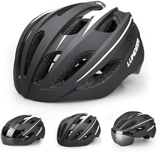 Lumdeer RC1 Bike Helmet for Adults - Superior 24 Airflow Road Cycling Bicycle Helmet Lightweight, USB Rechargeable Light, Ajustable Dial &Strap, Magnetic Goggles or Visor