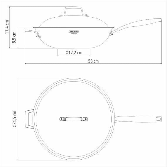 Tramontina Grano Wok Diameter 32 cm 5.2 Litres