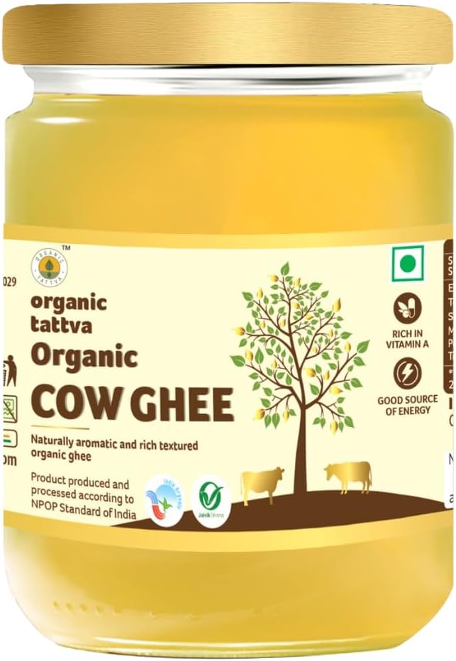 Ghee 500ml | Organic Cow Ghee | Desi Ghee Rich in Vitamin A | Ghee Jar for Everyday Cooking & Grocery Use