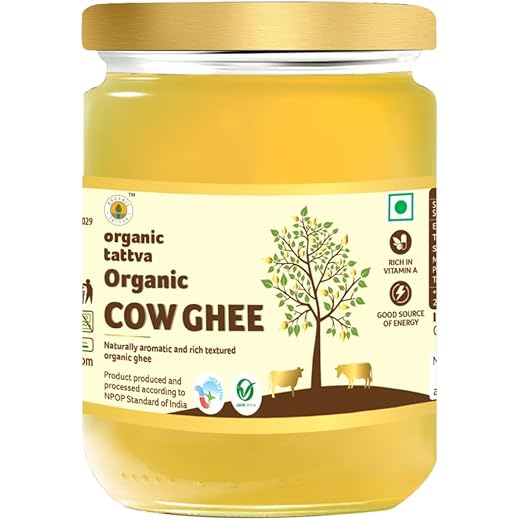 Organic Tattva Organic Cow Ghee 500 ml No Growth Hormones Ri