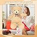SQEQE Giant Teddy Bear Stuffed Animals 39 in, Large Teddy Bear Plush for Kids Adults, Cute Huge Plushies for Birthday Valentine's Gift