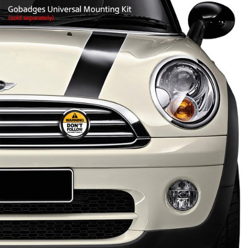 Gobadges Warning - 3" Magnetic Grill Badge/Uv Stable & Weather-Proof/Works Grill Badge Holder #TOP2