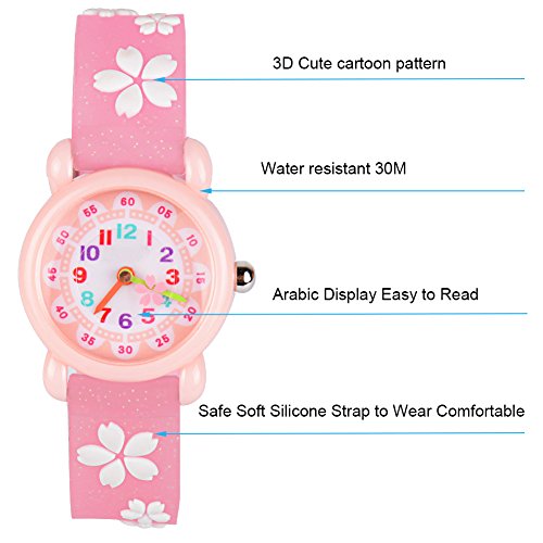 Image of Kids Watches for Boys Girls, 3D Cartoon Wrist Watch for Child Ages 3-8 | Cute Soft Silicone Watchband, Analog Dial, Daily Waterproof Durable, Birthday Christmas Ideal Gift for Little Child