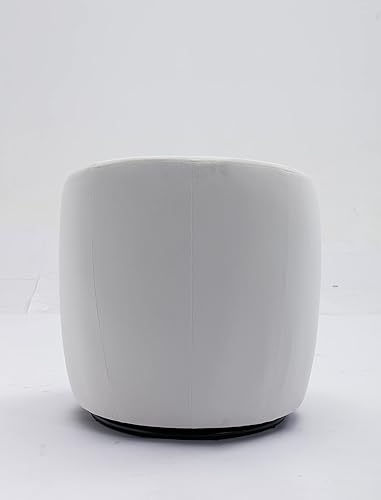 Miniatura 75 de HomVent Silla giratoria con tapizado de peluche, silla redonda con base de metal, sillón giratorio de 360 grados, sillón tapizado para ocio, sala de