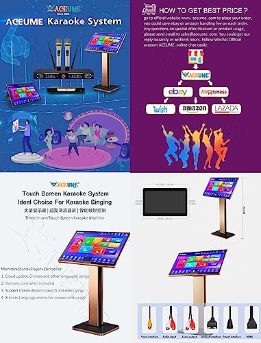 Tsrplus70-6Tb Hdd,98K Vietnamese+ English 22" Touch Screen Karaoke Player #TOP4