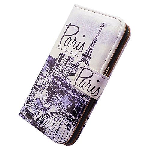 Bfun Packing Bcov Retro Paris Card Slot Leather Wallet Case Cover For Samsung Galaxy S7 Edge #TOP3