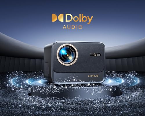 Beamer Kompatibel mit Netflix & Dolby Audio, 30000 Lumen Autofokus/Trapezkorrektur Beamer 4K...