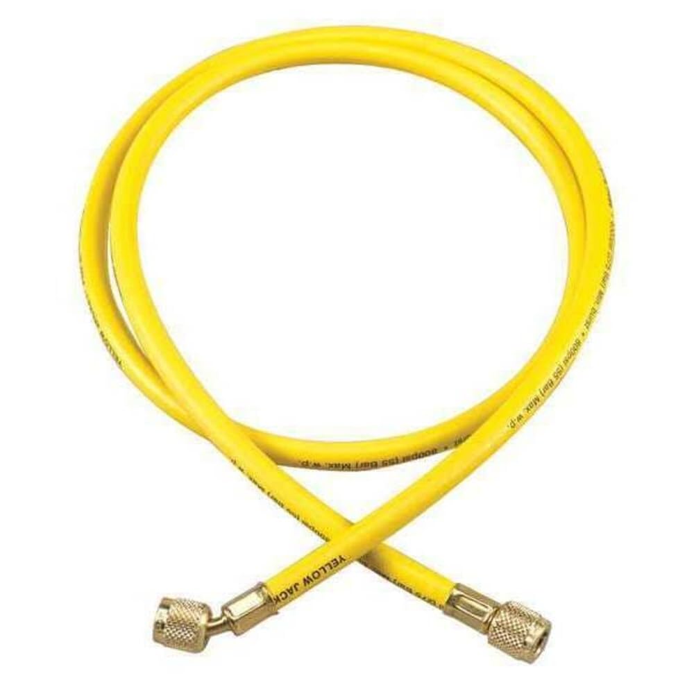 Yellow Jacket 21060 Plus II Hose Standard 1/4" Flare Fittings, 60", Yellow