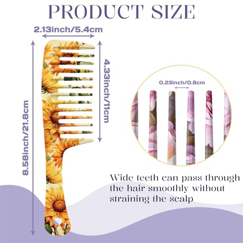 Peines de Dientes Anchos 2 Piezas para cabello rizado miniatura 2