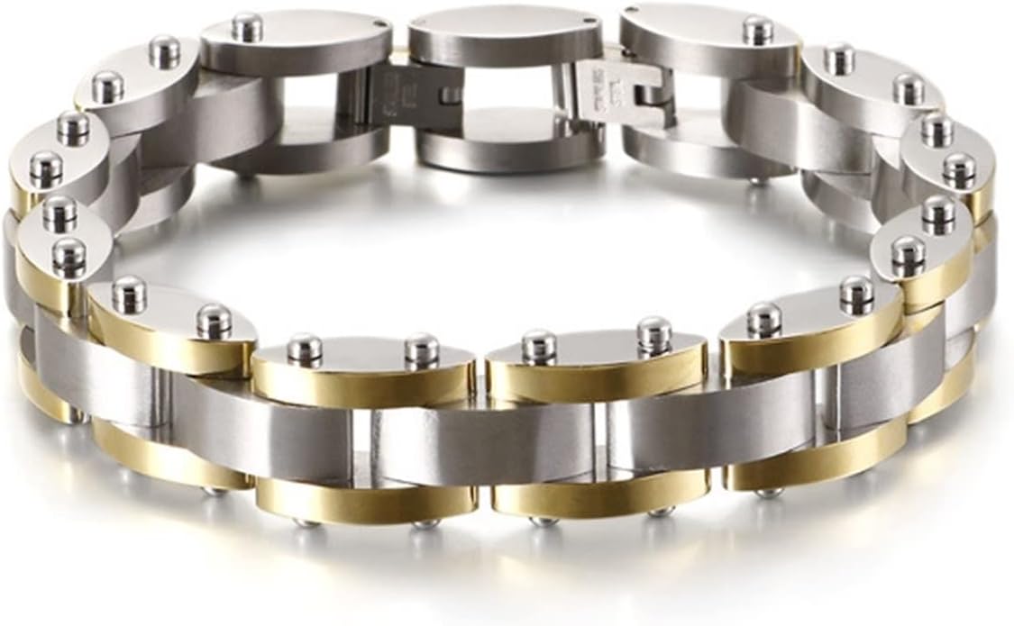 Link Bracelet, Friendship Bracelets Stainless Steel Chain Square Buckle Design for Men