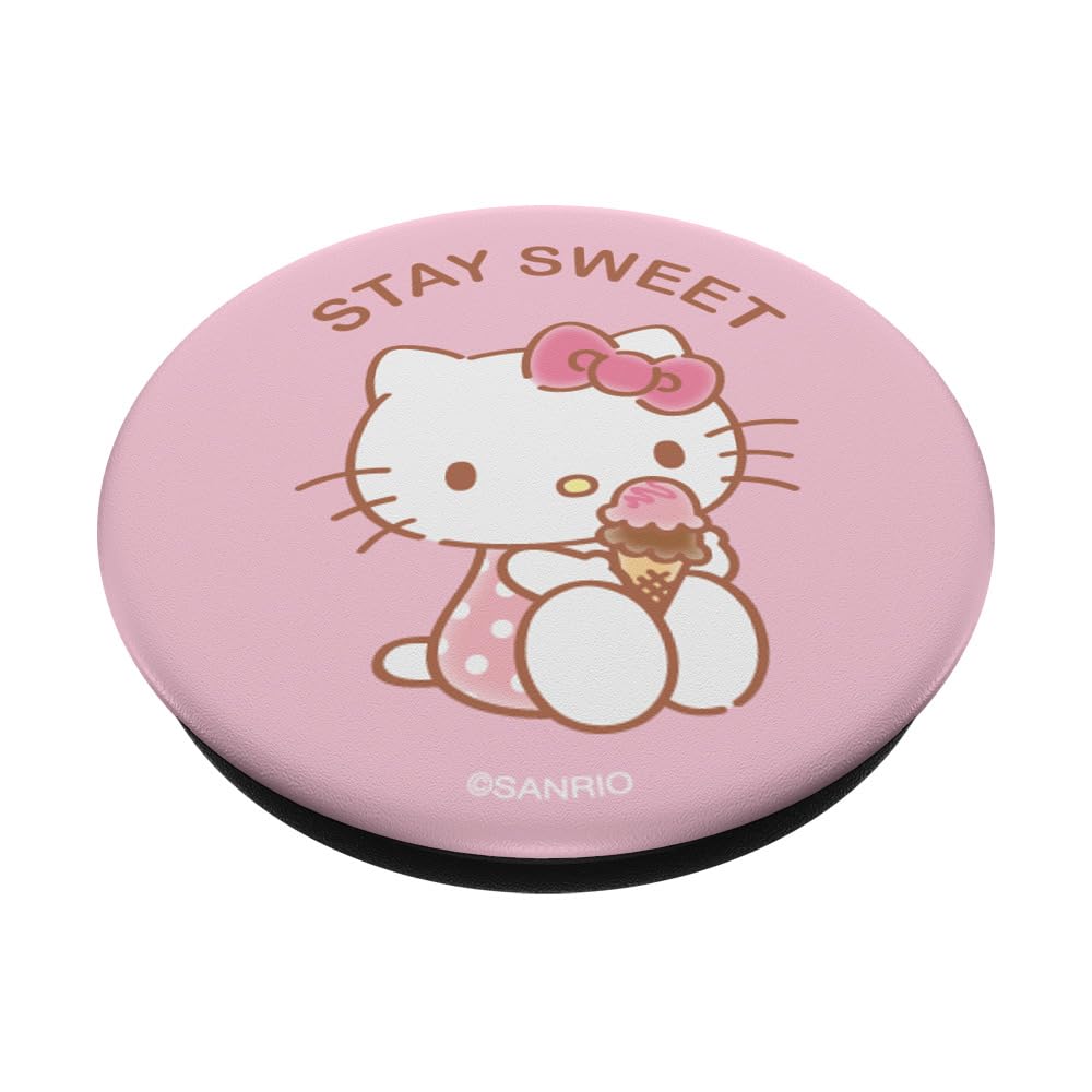 Amazon.com: Hello Kitty with Ice Cream Pink Stay Sweet PopSockets