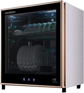 50L高温消毒キャビネット家庭用小型デスクトップ食器乾燥機キッチン多機能キャビネット壁に取り付けられた消毒キャビネット (Color : Black, Size : 43*34*52cm)