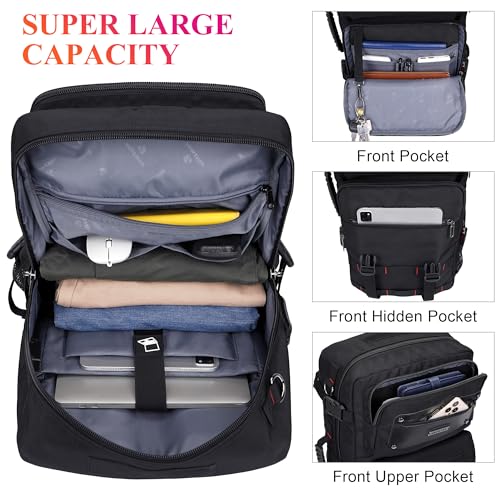 Image of WITZMAN Carry On Travel Backpack for Men Fit 17 Inch Laptop Airline Approved 3 in 1 Laptop Backpack