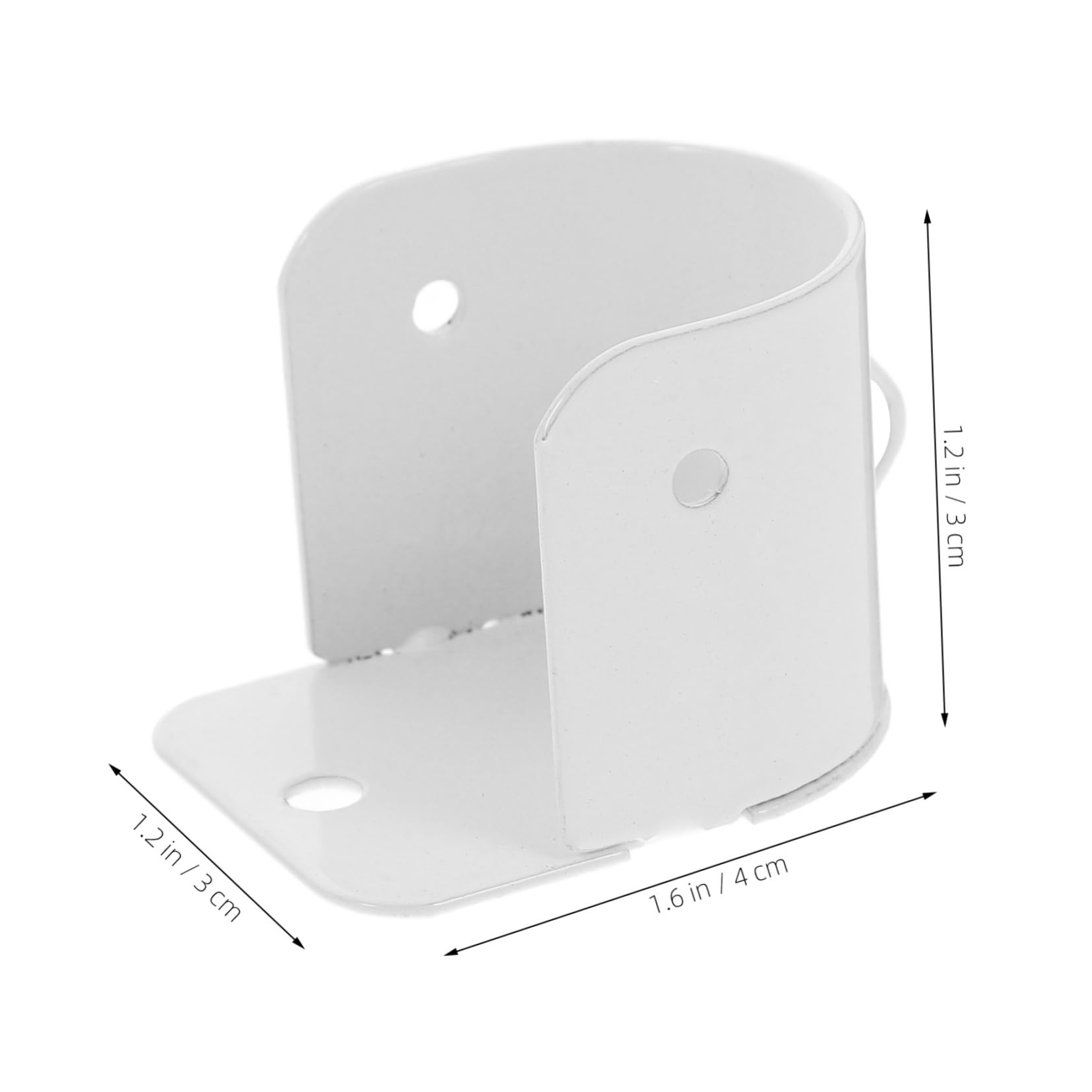 ULTECHNOVO 4Pcs Closet Pole Flange Holders Easy Install Shaped Socket Bracket for Wardrobe Rod Support Compatible with Standard Closet Rods