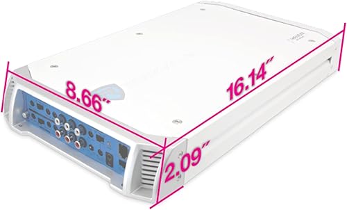 Miniatura 6 de Rockville RXM-S6 - Amplificador de 6 canales para marinobarco, 2600 W, pico  660 W, certificado Dyno RMS con indicador LED de modo de estado, color