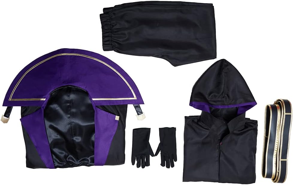 RocailleCos Cid Kagenou Cosplay Costume Men's Black Outfit Halloween Suit