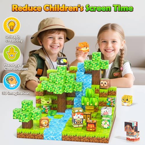 Image of 150PCS 0.8 inch Magnetic Blocks Magnet Building Craft, STEM Constructions Toy
