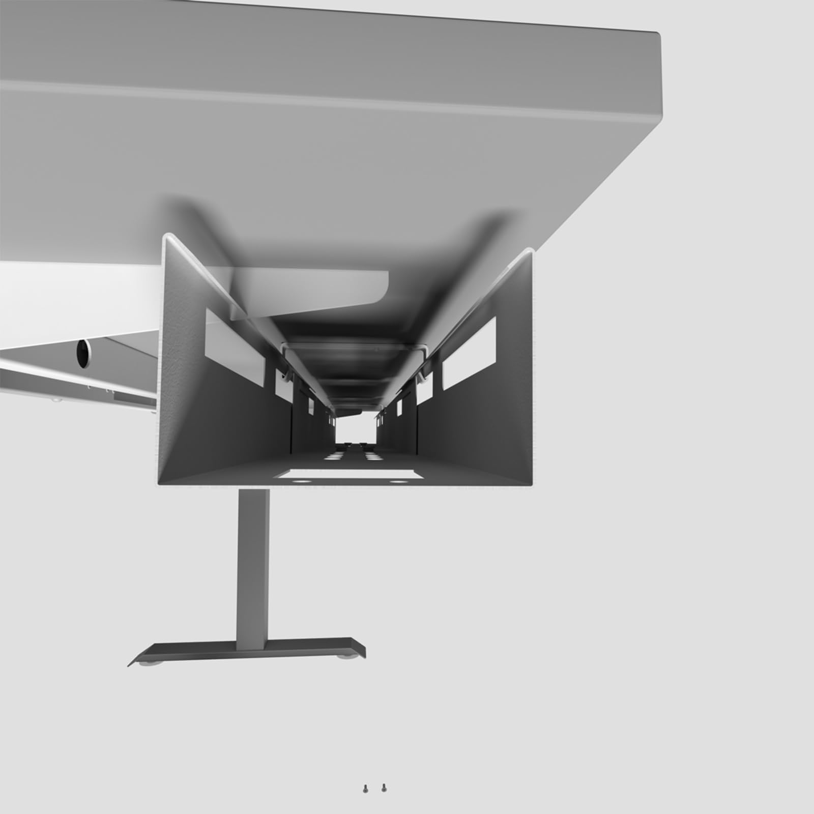 EISNHAUER® Kabelwanne Beam, extra Lange Kabelführung, flexibel verstellbar 110 bis 170 cm, Metall (Schwarz)