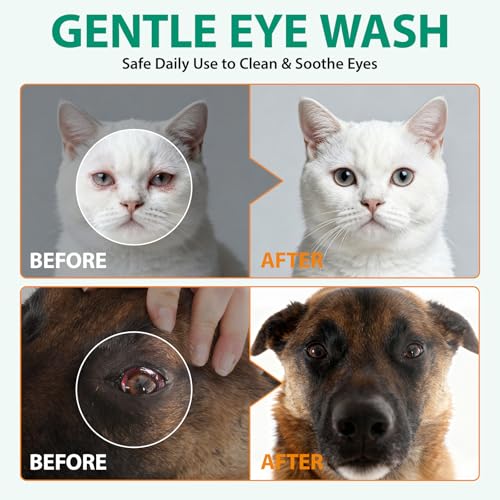 Dogs & Cats Eye Drops for Infection, 100ml Tear Stain Remover, Dog Eye Wash Clear Solution to Flush and Soothe Eye Irritations, Gentle Clear eye Mucus - Image 6