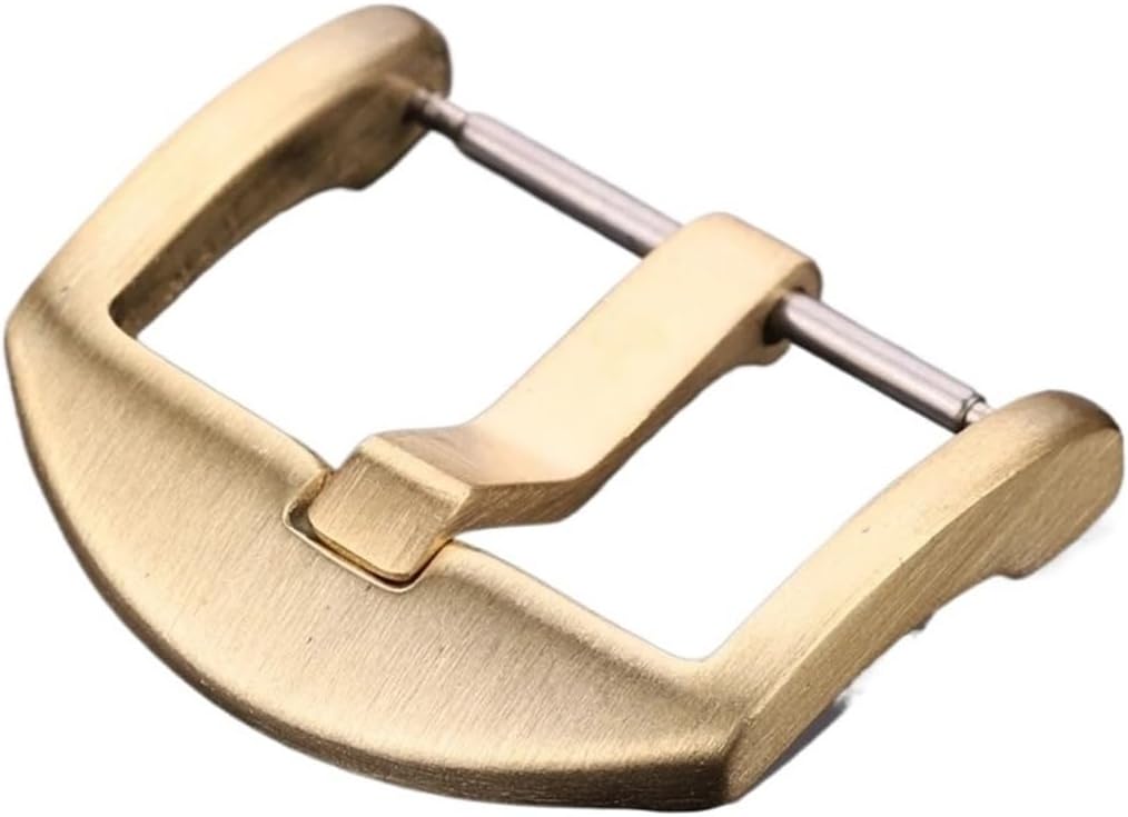 Solid Brass Watch Strap Pin Buckle Women Men 18mm 20mm 22mm 24mm Copper Watchbands Clasp Bracelet Accessories